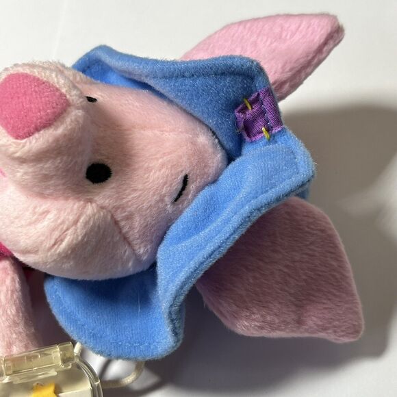 Vtg Disney‎ Winnie The Pooh-LASSO ROPING PIGLET-Mattel Star Bean Soft Toy w/Tags - Picture 2 of 10